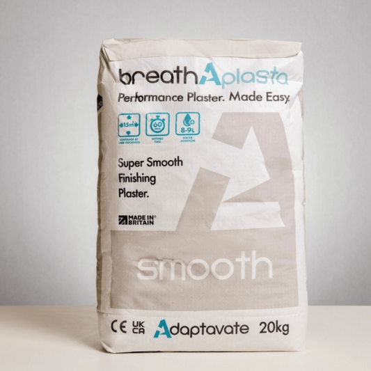 Breathaplasta Smooth Finishing Plaster x 20Kg - Adaptavate Plaster