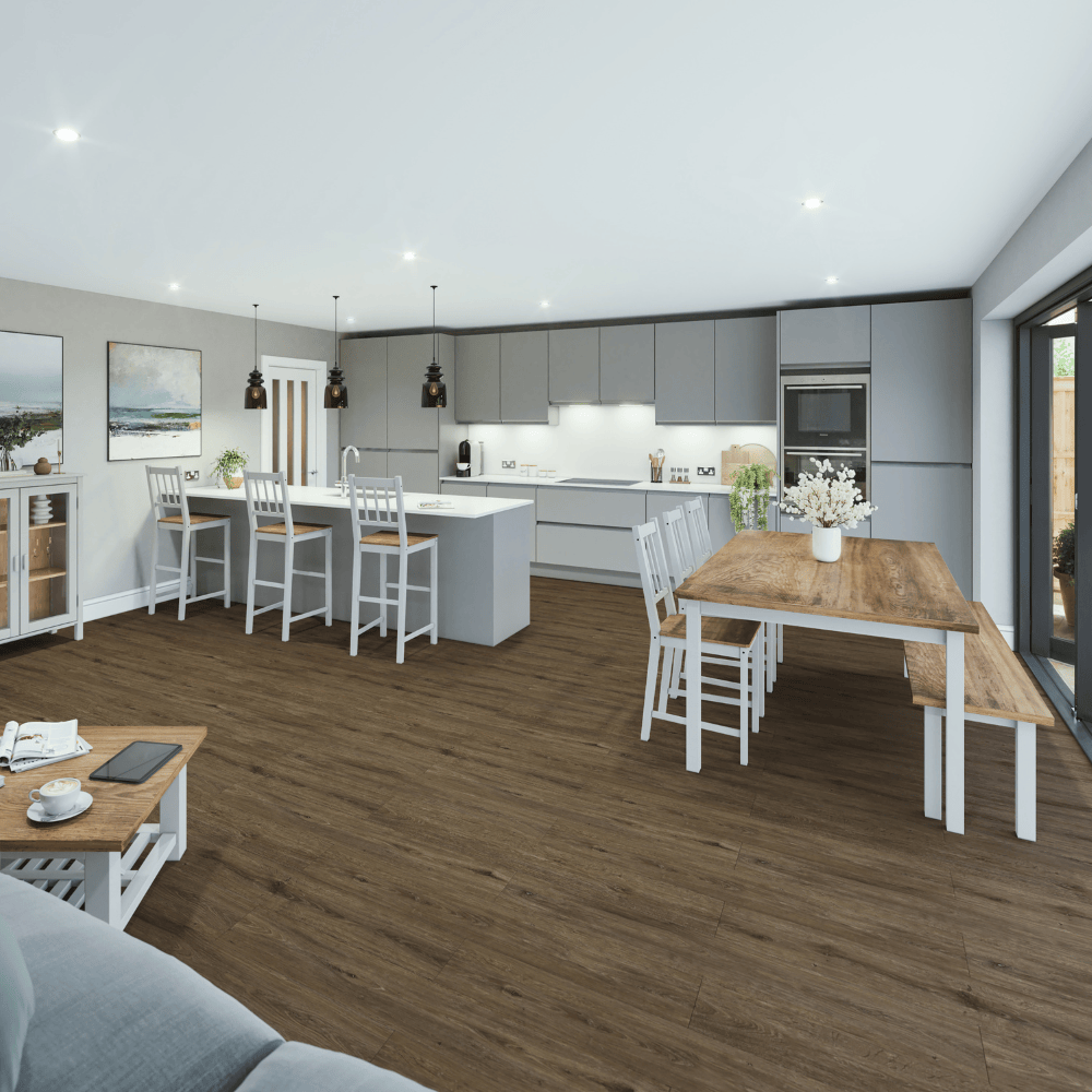 SPC Easy Click Flooring with Built-in Underlay - Chestnut Oak (Pack of 10) - Radmat