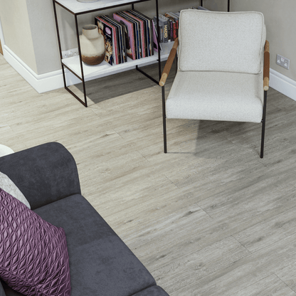 SPC Easy Click Flooring with Built-in Underlay - Latte Oak (Pack of 10) - Radmat