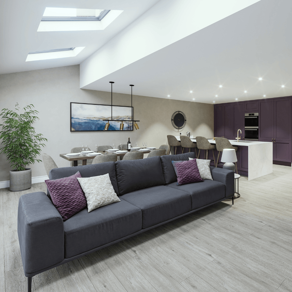 SPC Easy Click Flooring with Built-in Underlay - Latte Oak (Pack of 10) - Radmat