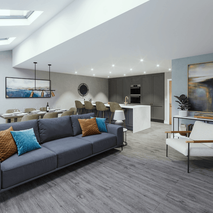 SPC Easy Click Flooring with Built-in Underlay - Frosted Grey (Pack of 10) - Radmat