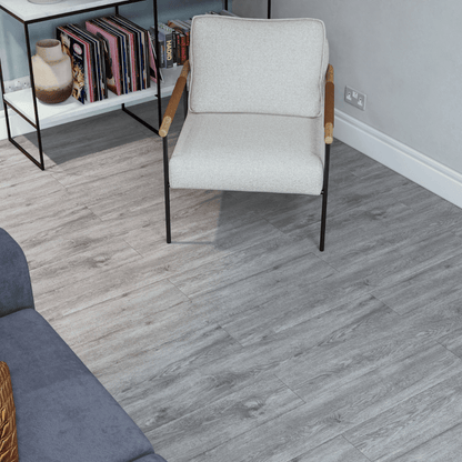 SPC Easy Click Flooring with Built-in Underlay - Frosted Grey (Pack of 10) - Radmat