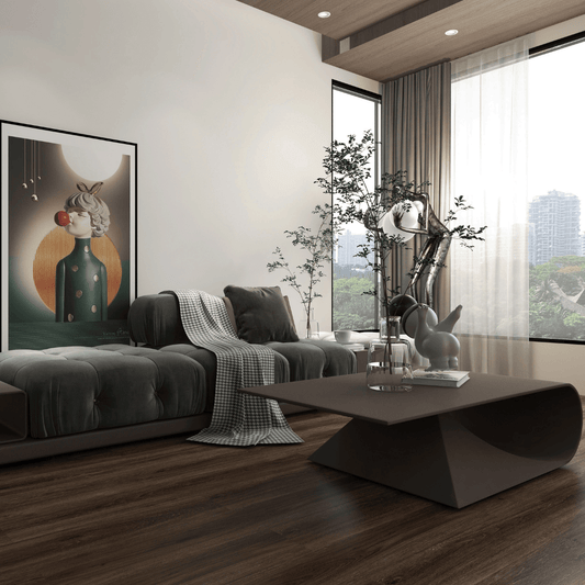 SPC Easy Click Flooring with Built-in Underlay - Dark Oak (Pack of 10) - Radmat