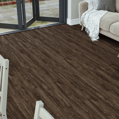 SPC Easy Click Flooring with Built-in Underlay - Dark Oak (Pack of 10) - Radmat
