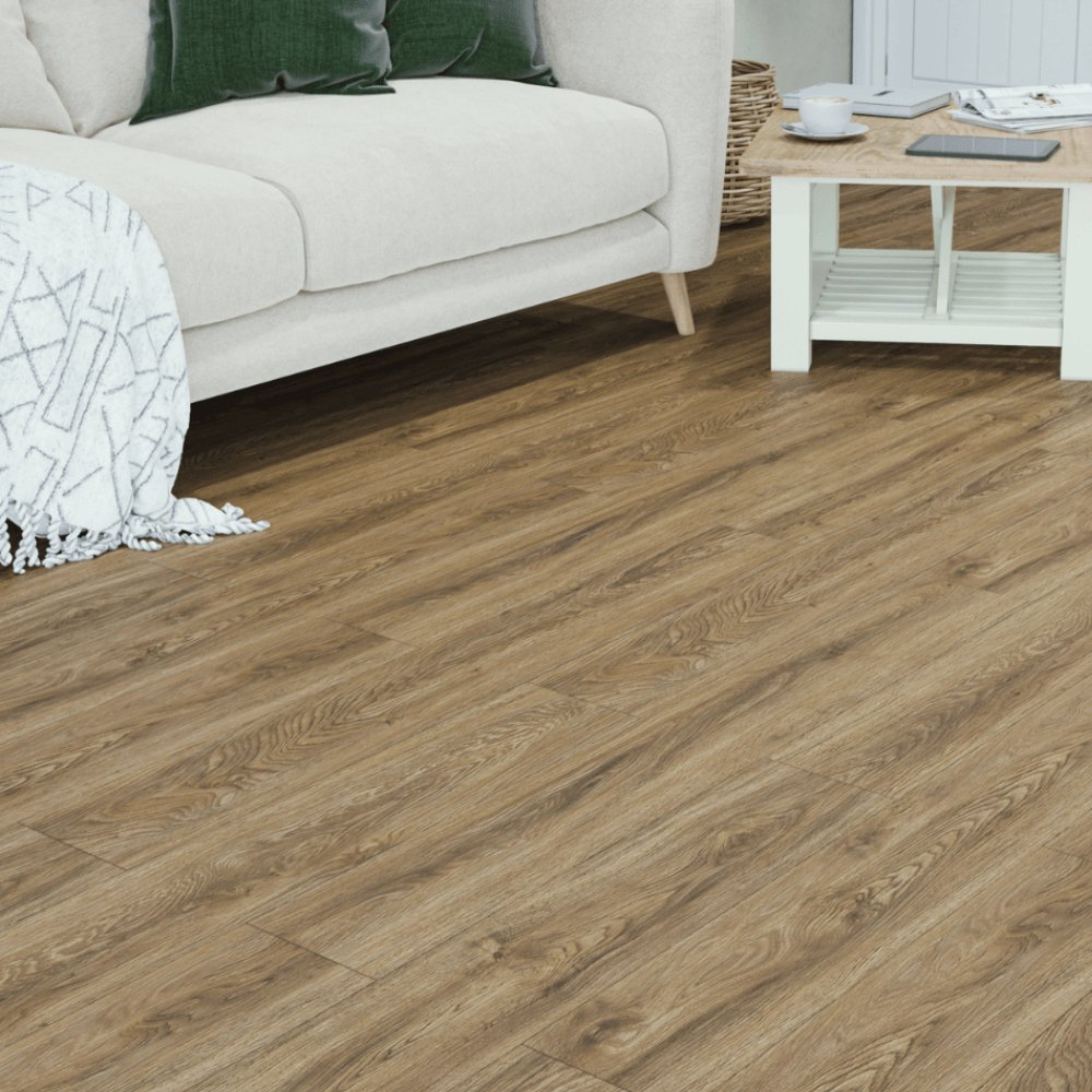 SPC Easy Click Flooring with Built-in Underlay - Amber Oak (Pack of 10) - Radmat