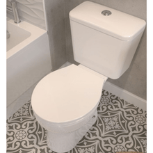 Load image into Gallery viewer, Monty Close Coupled Toilet Pan, Cistern and Soft Close Seat - Aqua

