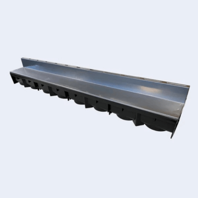 Domestic Drainage Channel w/Pave Slot Galvanised Steel Grating x 1m - EBP Building Products