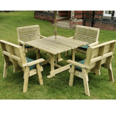 Churnet Valley Ergo 8 Seater Square Set 4 Benches - Churnet Valley