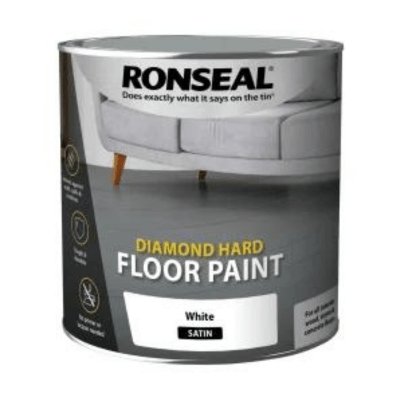 Ronseal Diamond Hard Floor Paint 2.5 Litres - White - Ronseal