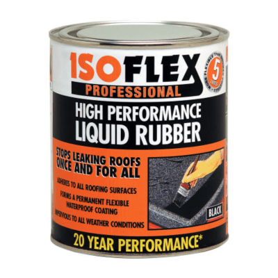 Ronseal Isoflex Liquid Rubber Black - 4.25 Litres - Ronseal
