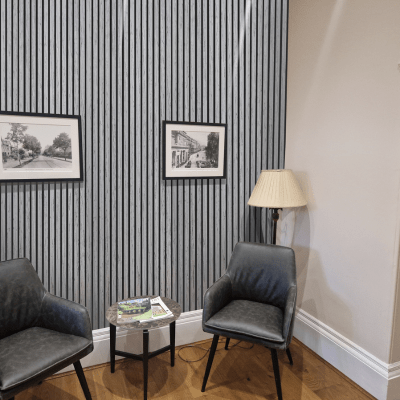 Wooden Slat Acoustic Wall Panel 2400mm x 600mm x 21mm - All Colours - The Wood Wall Panel Company