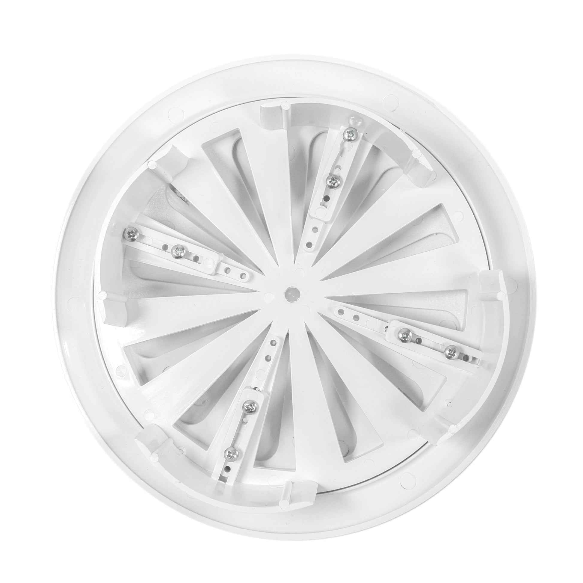 Adjustable Louvre Vent Round 80mm-160mm White - Best4Trade-Retail