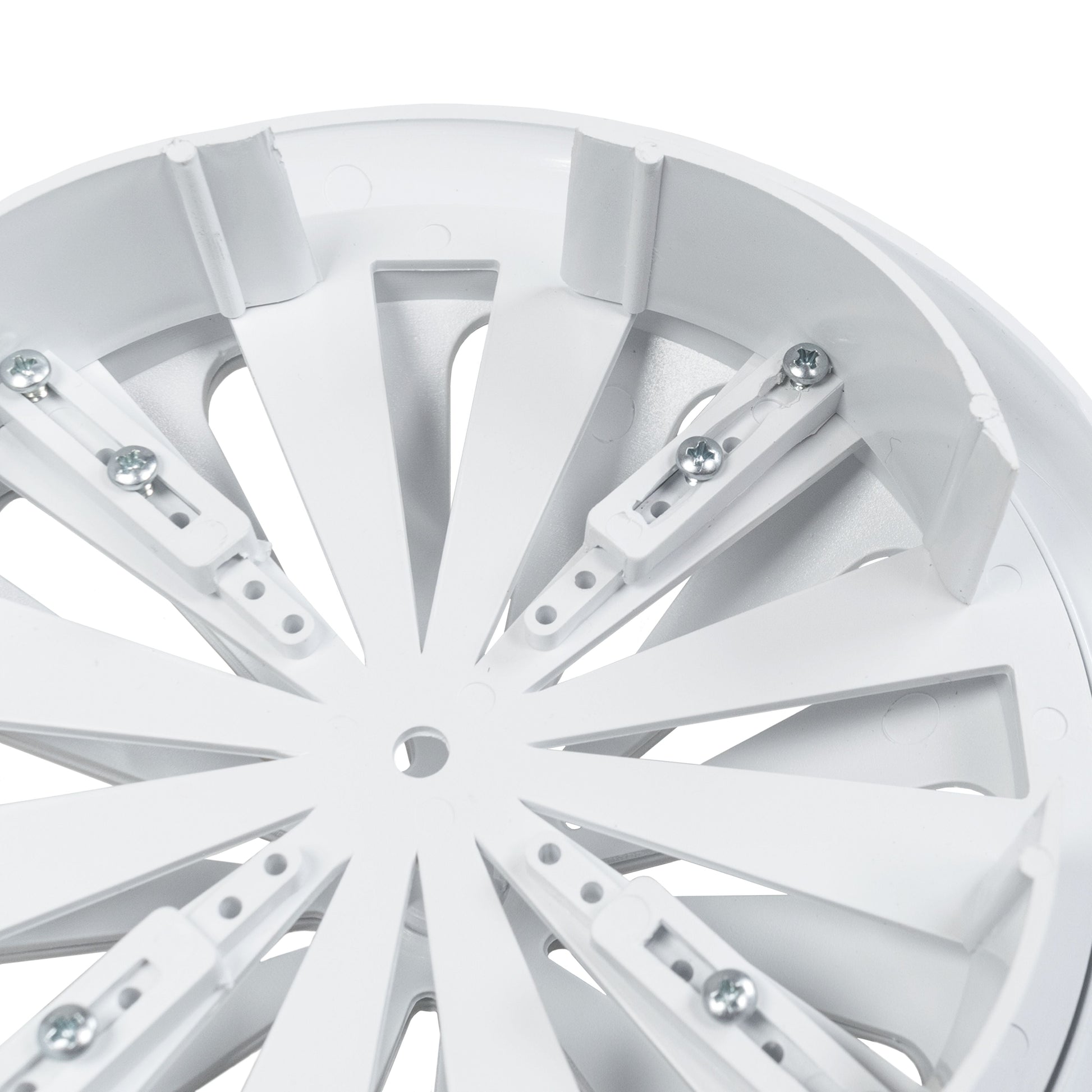 Adjustable Louvre Vent Round 80mm-160mm White - Best4Trade-Retail