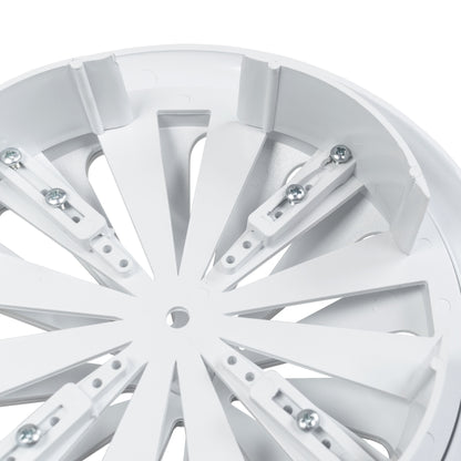 Adjustable Louvre Vent Round 80mm-160mm White - Best4Trade-Retail