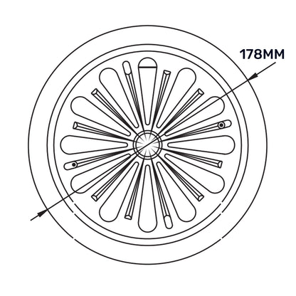 Adjustable Louvre Vent Round 80mm-160mm White - Best4Trade-Retail