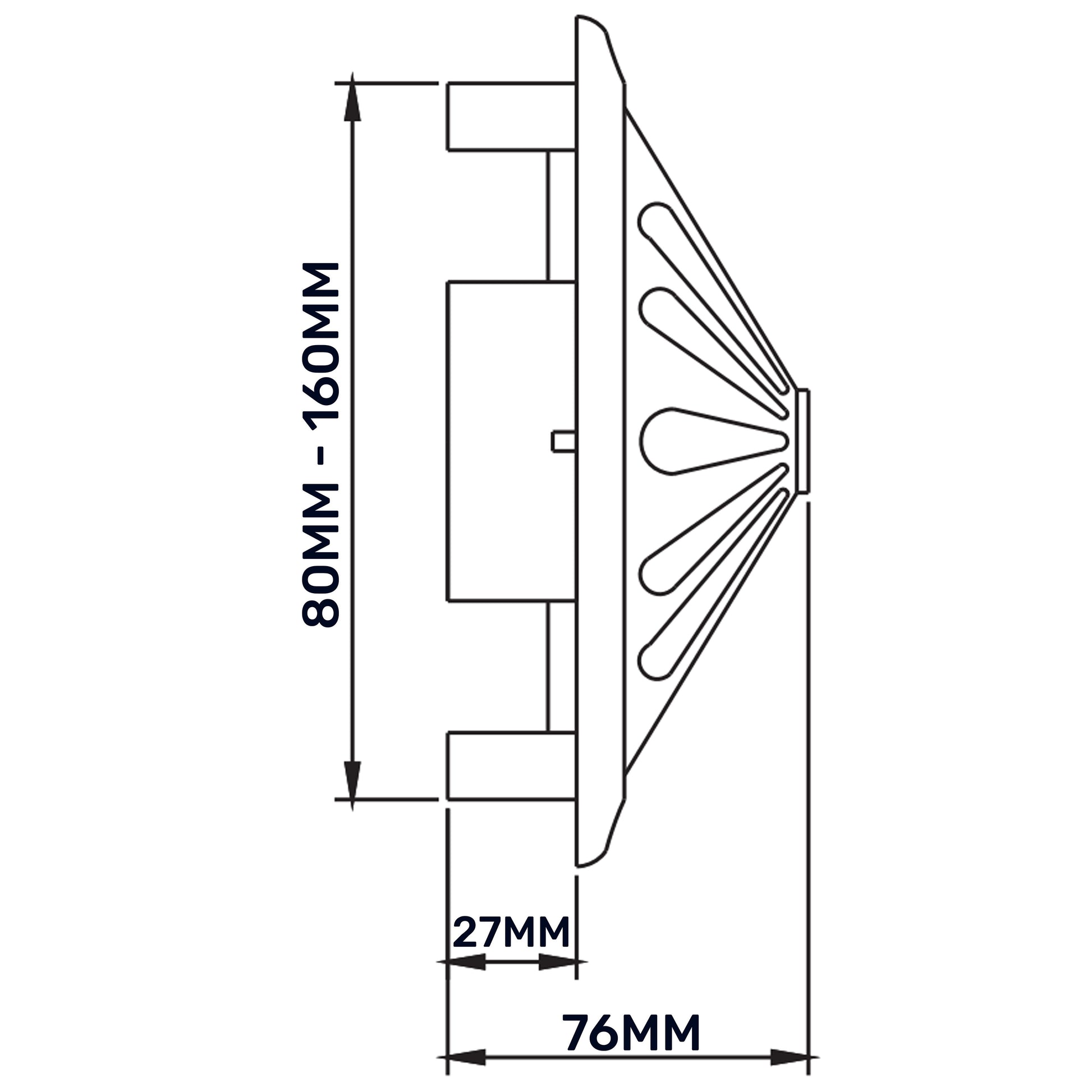 Adjustable Louvre Vent Round 80mm-160mm White - Best4Trade-Retail