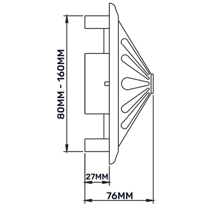 Adjustable Louvre Vent Round 80mm-160mm White - Best4Trade-Retail