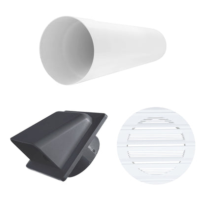 Through Wall Ventilation Kit Round Bella Vent with Graphite External Vent - Best4Trade-Retail OTHER