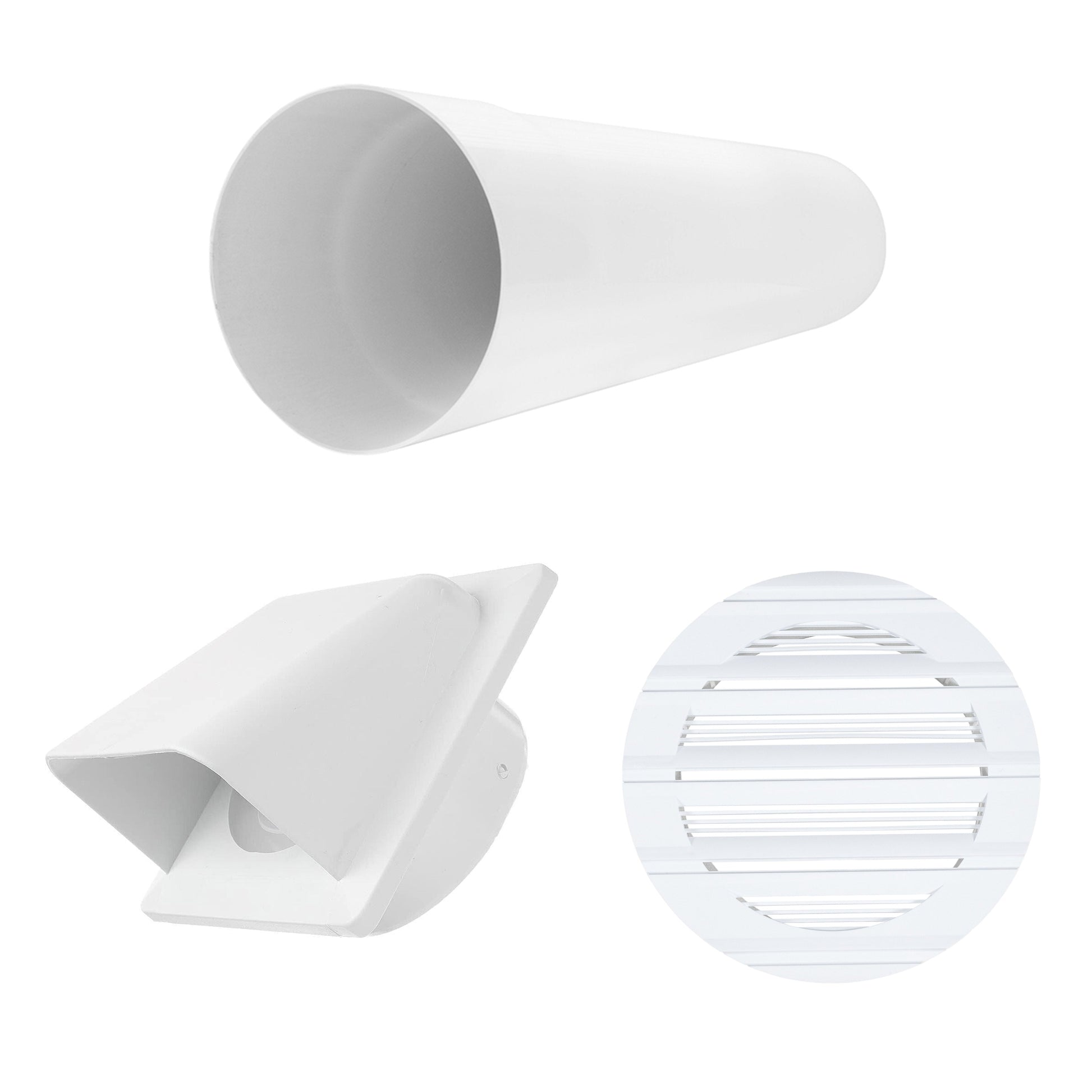 Through Wall Ventilation Kit Round Bella Vent with White External Vent - Best4Trade-Retail OTHER