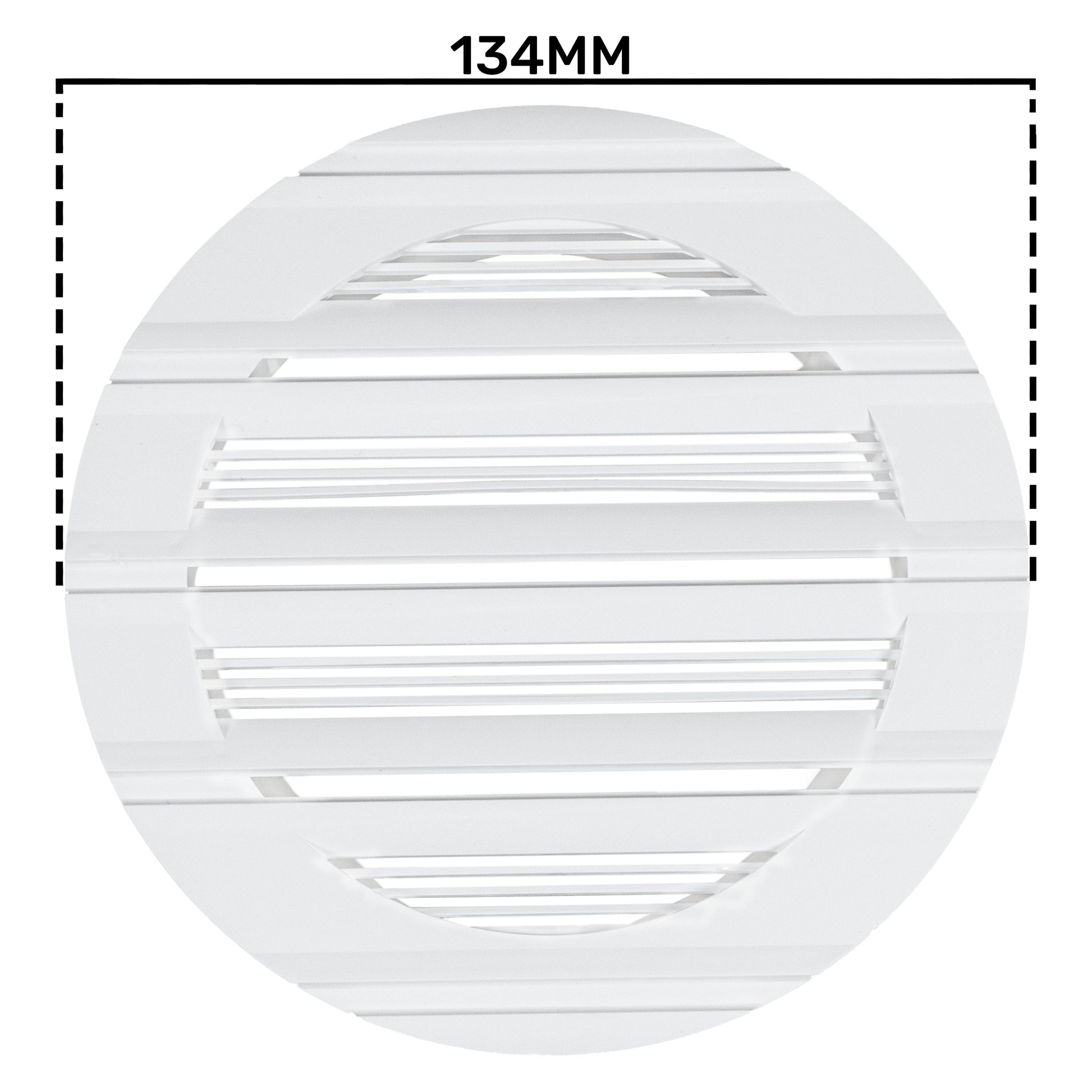 Louvre Vent Round Bella 100mm White - Best4Trade-Retail