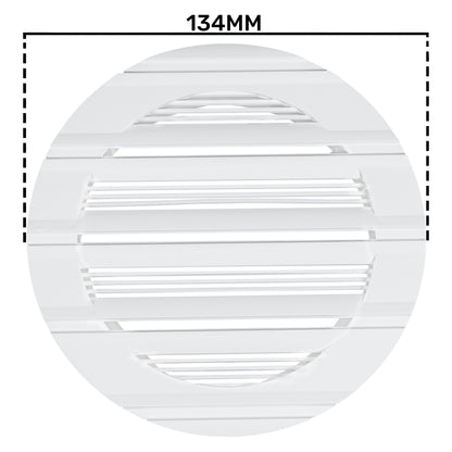 Louvre Vent Round Bella 100mm White - Best4Trade-Retail