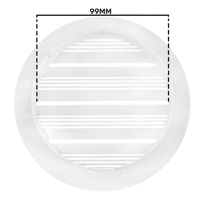 Louvre Vent Round Bella 100mm White - Best4Trade-Retail