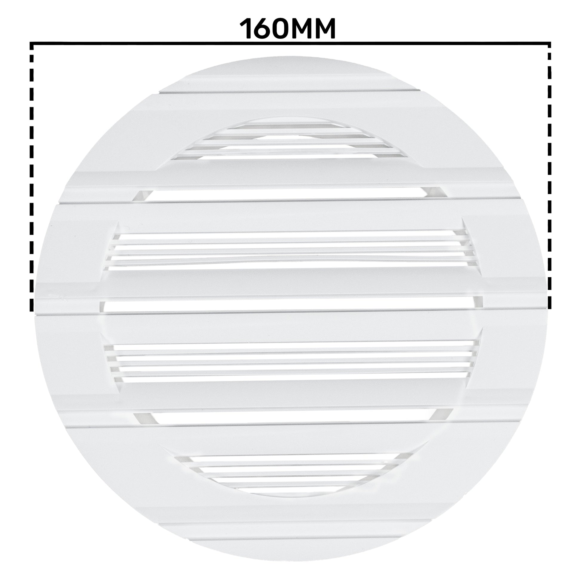 Louvre Vent Round Bella 125mm White - Best4Trade-Retail