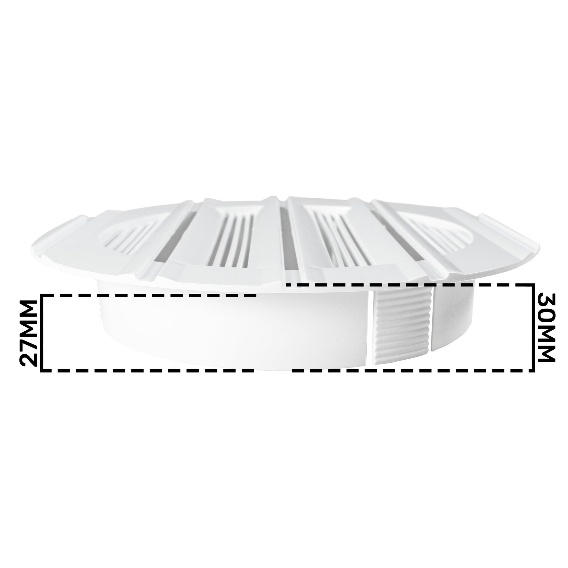 Louvre Vent Round Bella 125mm White - Best4Trade-Retail