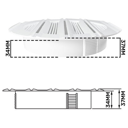 Louvre Vent Round Bella 150mm White - Best4Trade-Retail