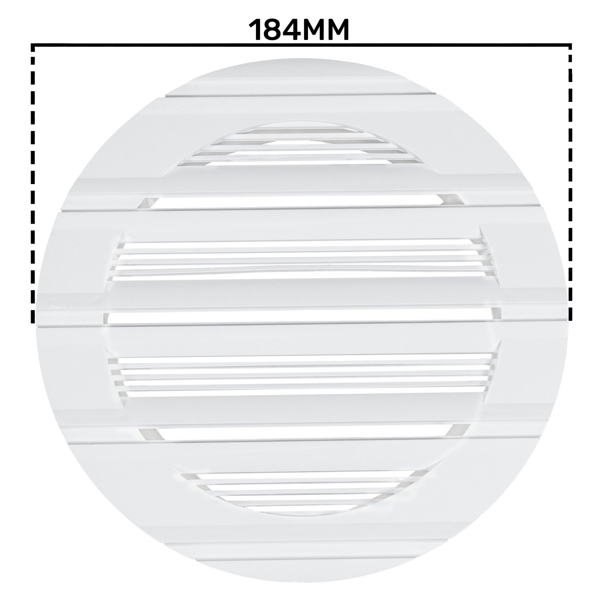 Louvre Vent Round Bella 150mm White - Best4Trade-Retail