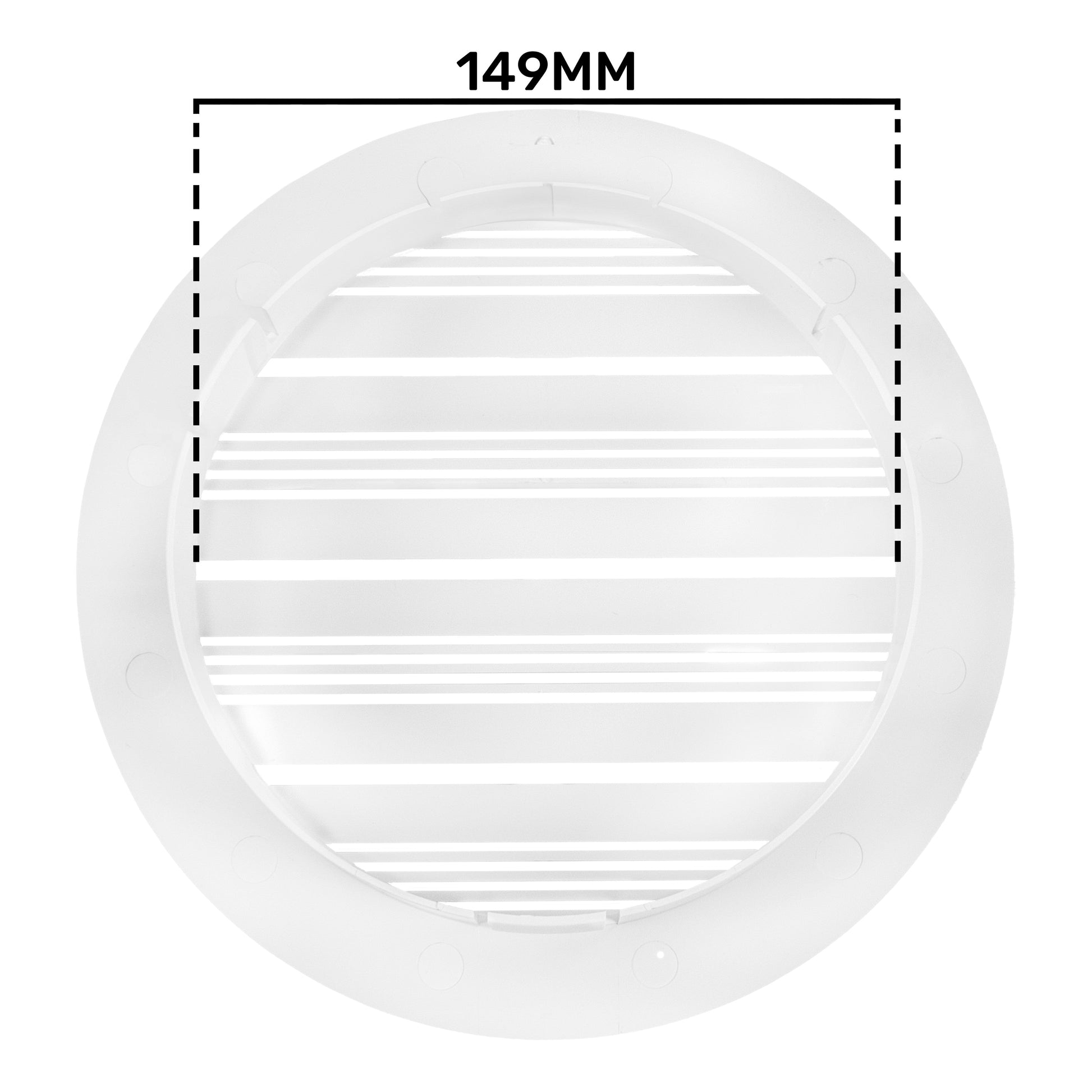 Louvre Vent Round Bella 150mm White - Best4Trade-Retail