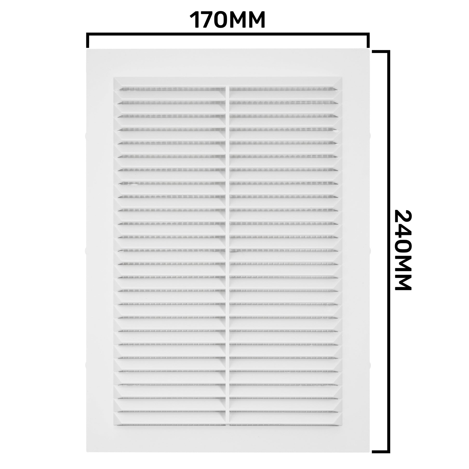 Louvre Vent  D/170x240W 240mm X 170mm with Fly Screen - Best4Trade-Retail