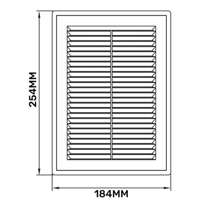 Louvre Vent D/180X250RW Classic 180mm X 250mm with Fly Screen - Best4Trade-Retail