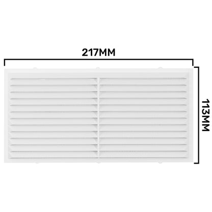 Louvre Vent  D/220X120W Classic 220mm X 120mm with Fly Screen - Best4Trade-Retail