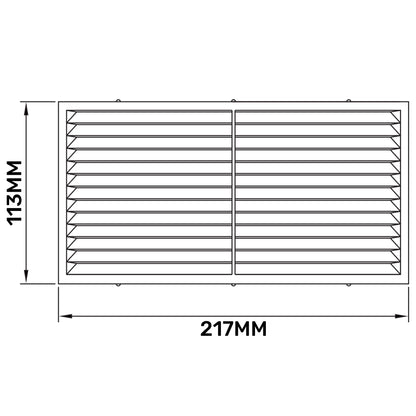 Louvre Vent  D/220X120W Classic 220mm X 120mm with Fly Screen - Best4Trade-Retail