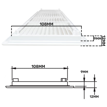 Louvre Vent D/430X110RW Classic 430mm X 110mm with Fly Screen - Best4Trade-Retail