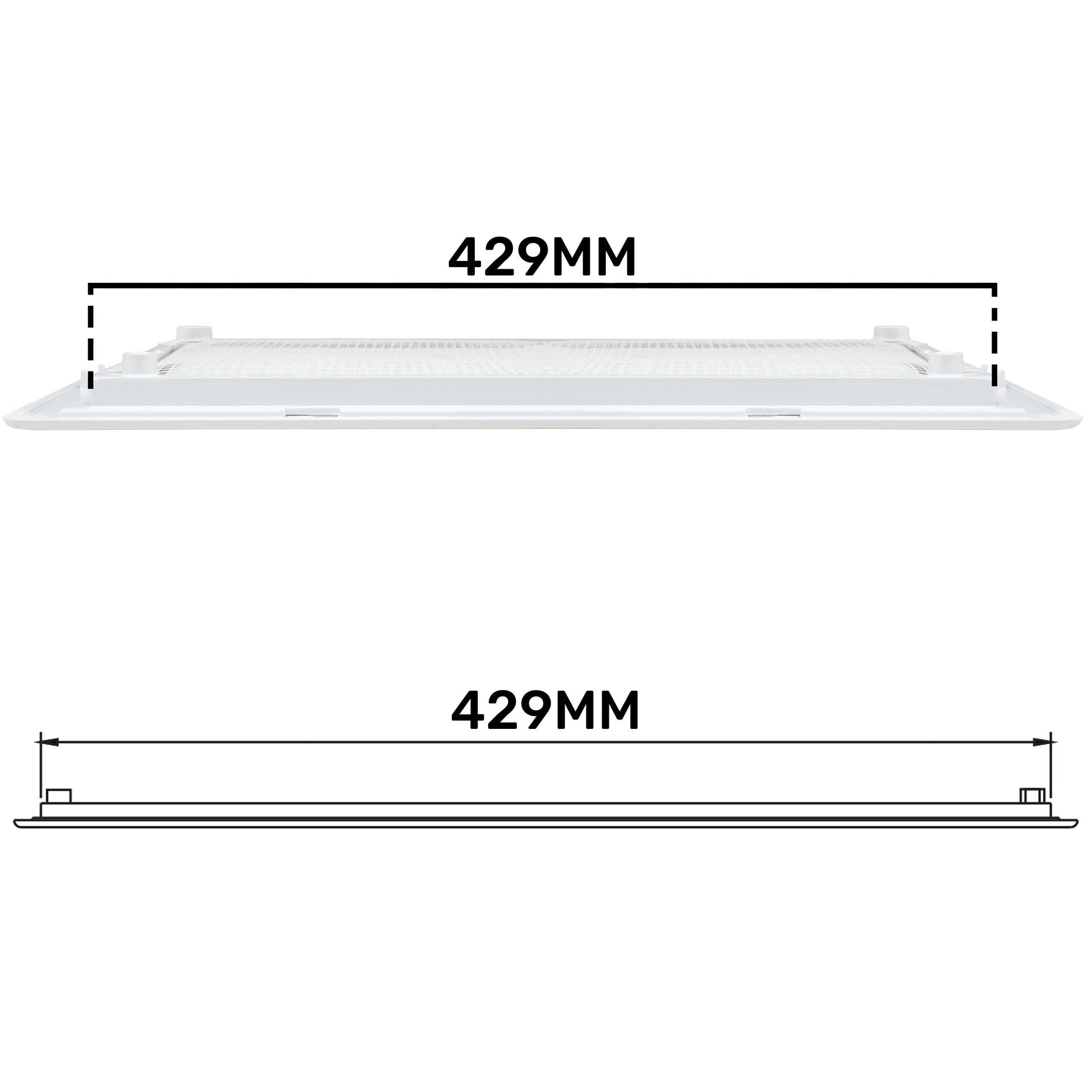 Louvre Vent D/430X110RW Classic 430mm X 110mm with Fly Screen - Best4Trade-Retail