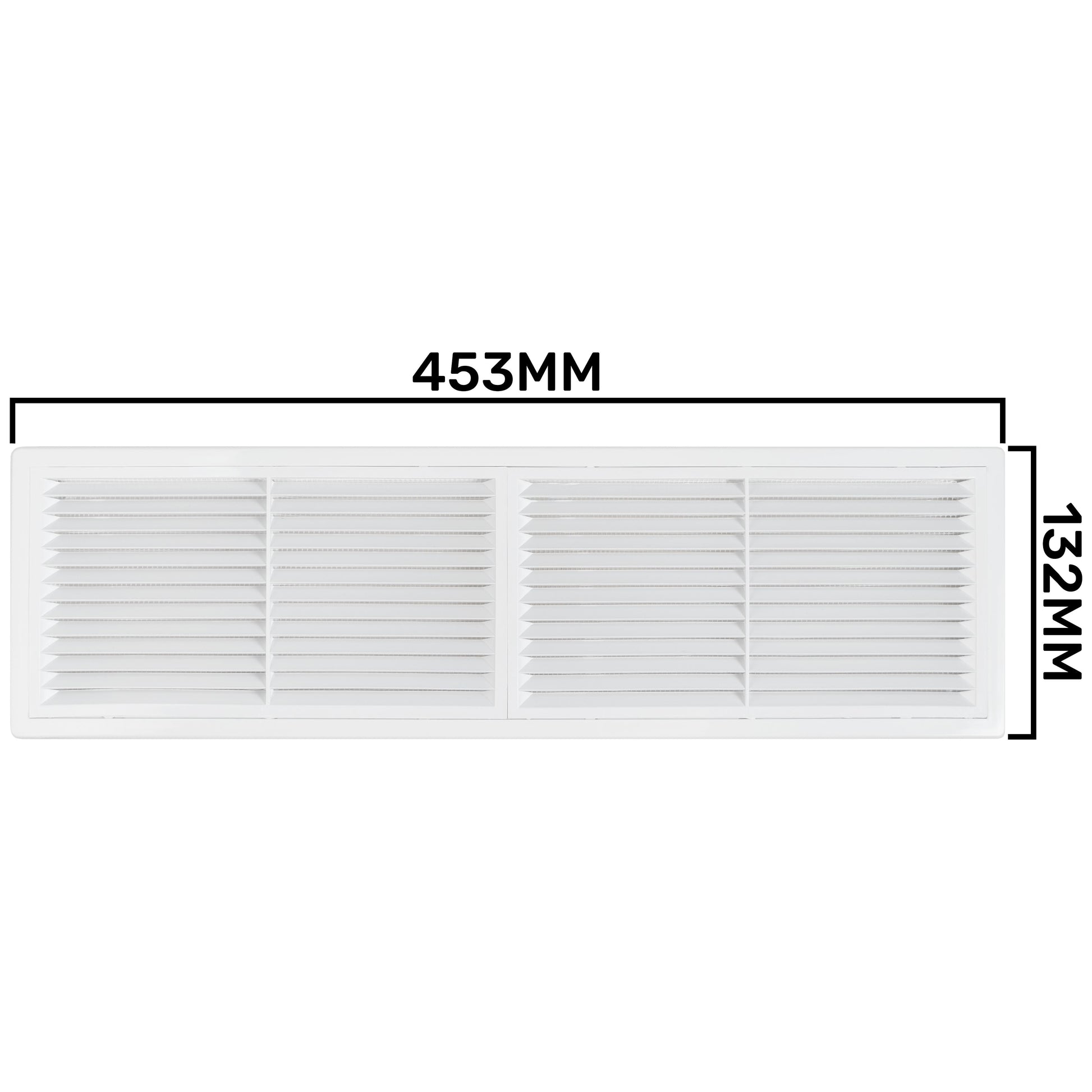 Louvre Vent D/430X110RW Classic 430mm X 110mm with Fly Screen - Best4Trade-Retail