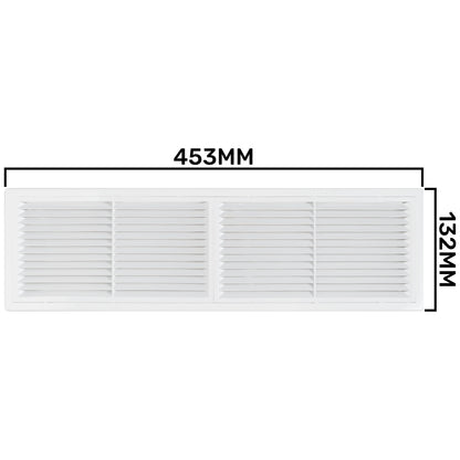 Louvre Vent D/430X110RW Classic 430mm X 110mm with Fly Screen - Best4Trade-Retail