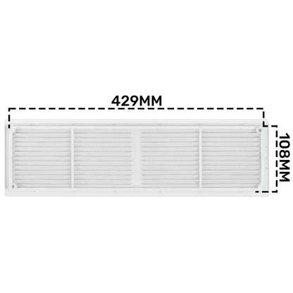 Louvre Vent D/430X110RW Classic 430mm X 110mm with Fly Screen - Best4Trade-Retail
