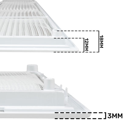 Louvre Vent D/430X110RW Classic 430mm X 110mm with Fly Screen - Best4Trade-Retail