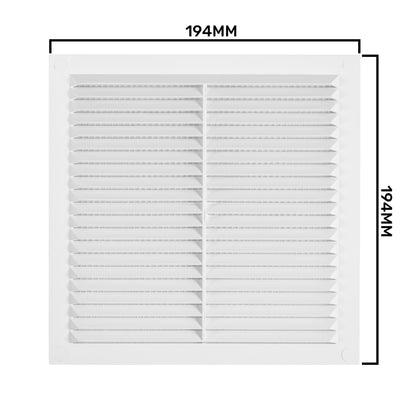 Louvre Vent  D/195W 195mm X 195mm with Fly Screen - Best4Trade-Retail