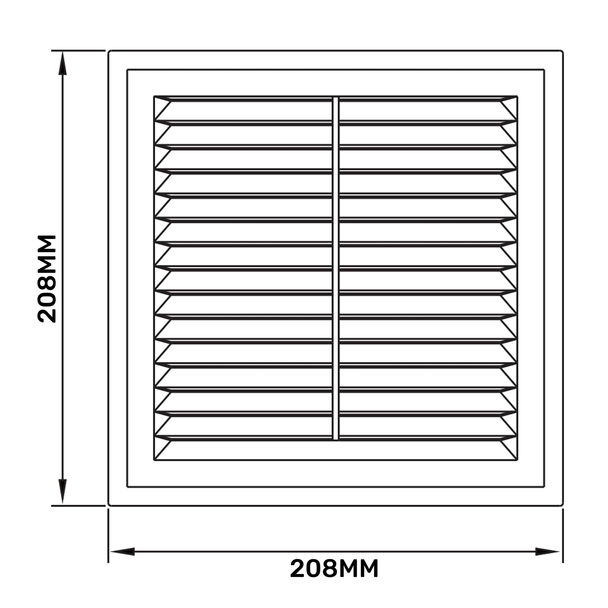 Louvre Vent D/210RW Classic 210mm - Best4Trade-Retail