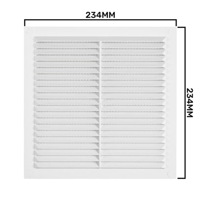 Louvre Vent  D/235W 235mm X 235mm with Fly Screen - Best4Trade-Retail