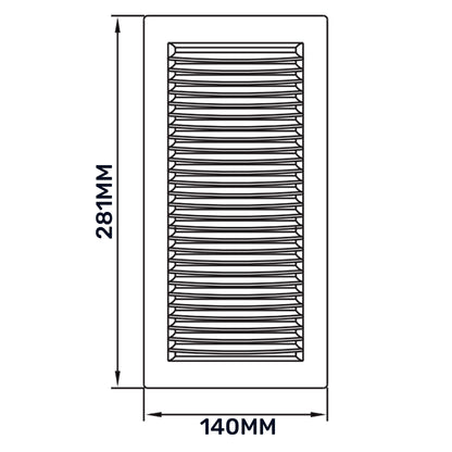 Louvre Vent White DL/90X240RW LUX With Fly Mesh - Best4Trade-Retail
