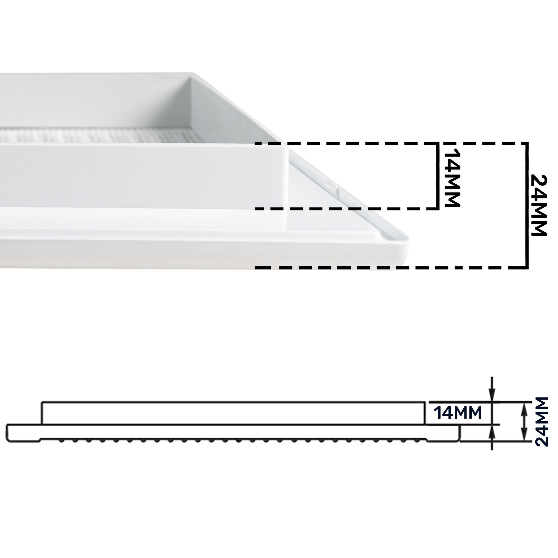 Louvre Vent White DL/90X240RW LUX With Fly Mesh - Best4Trade-Retail