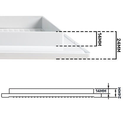 Louvre Vent White DL/90X240RW LUX With Fly Mesh - Best4Trade-Retail