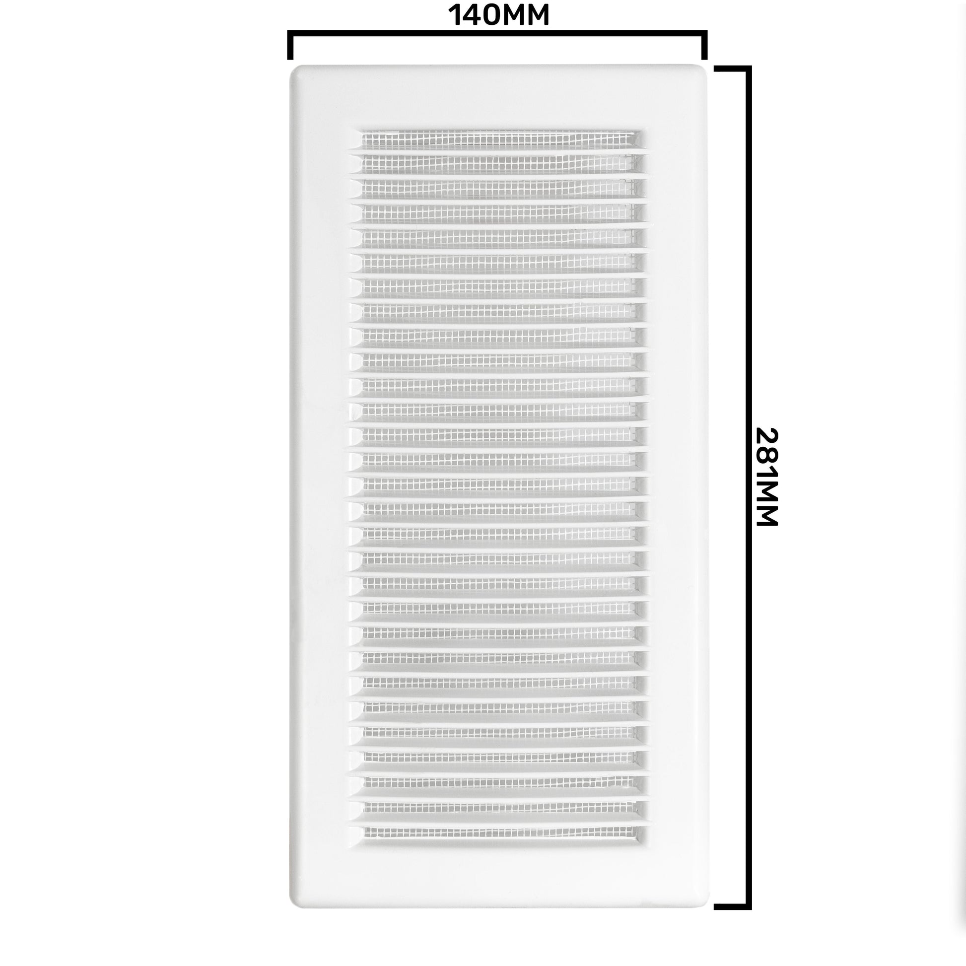 Louvre Vent White DL/90X240RW LUX With Fly Mesh - Best4Trade-Retail