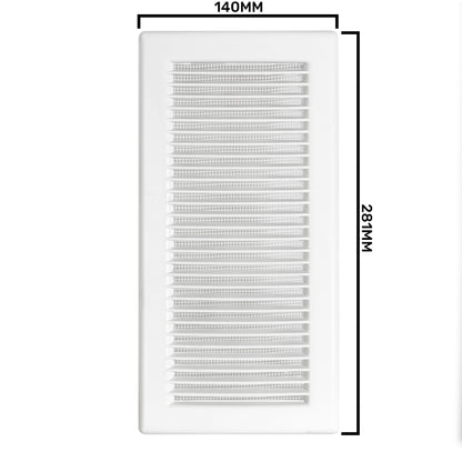 Louvre Vent White DL/90X240RW LUX With Fly Mesh - Best4Trade-Retail