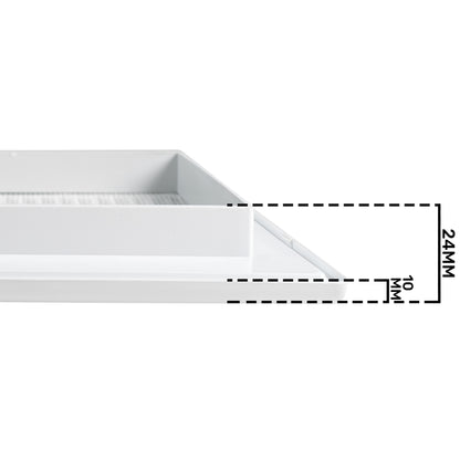 Louvre Vent White DL/90X240RW LUX With Fly Mesh - Best4Trade-Retail